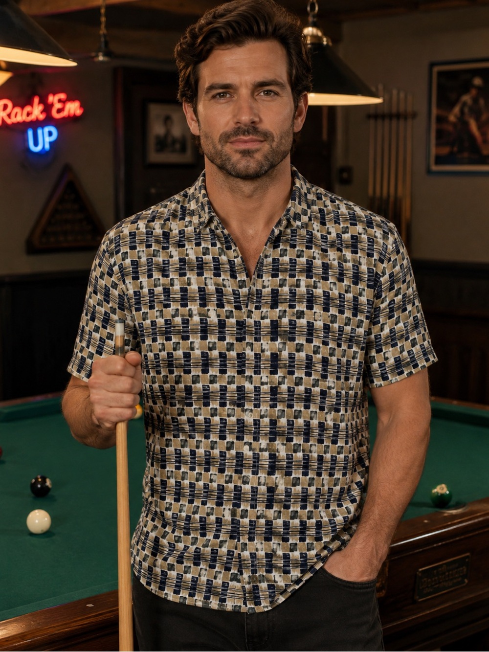 Basic additions size large Hawaiian shirt. 100% cool lightweight rayon
